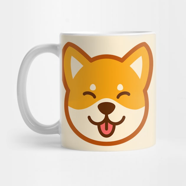Gold Shiba: Eyes closed tongue by Red Wolf
